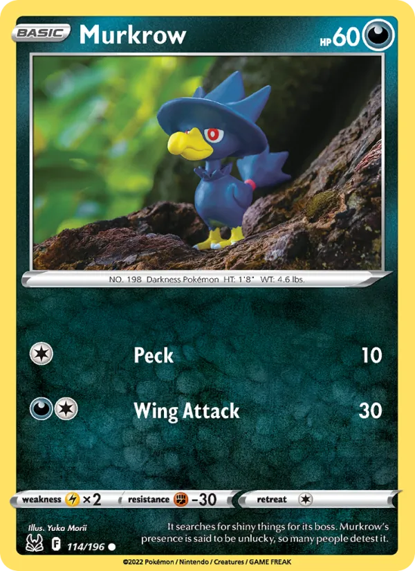 Murkrow - Lost Origin Pokemon Card