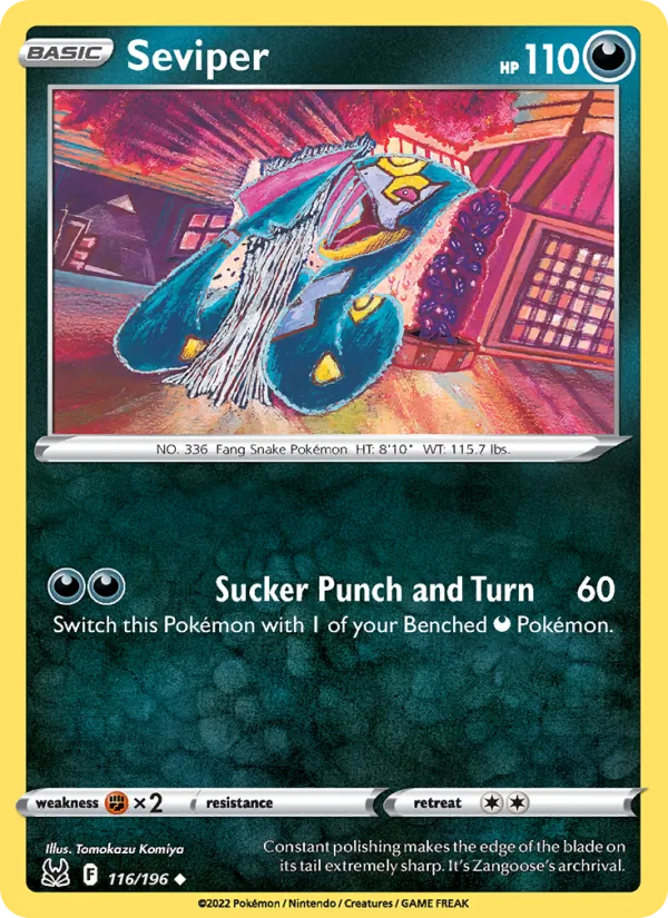Seviper - Lost Origin Pokemon Card