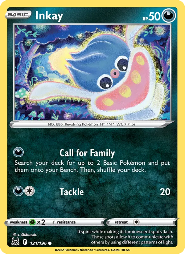 Inkay - Lost Origin Pokemon Card