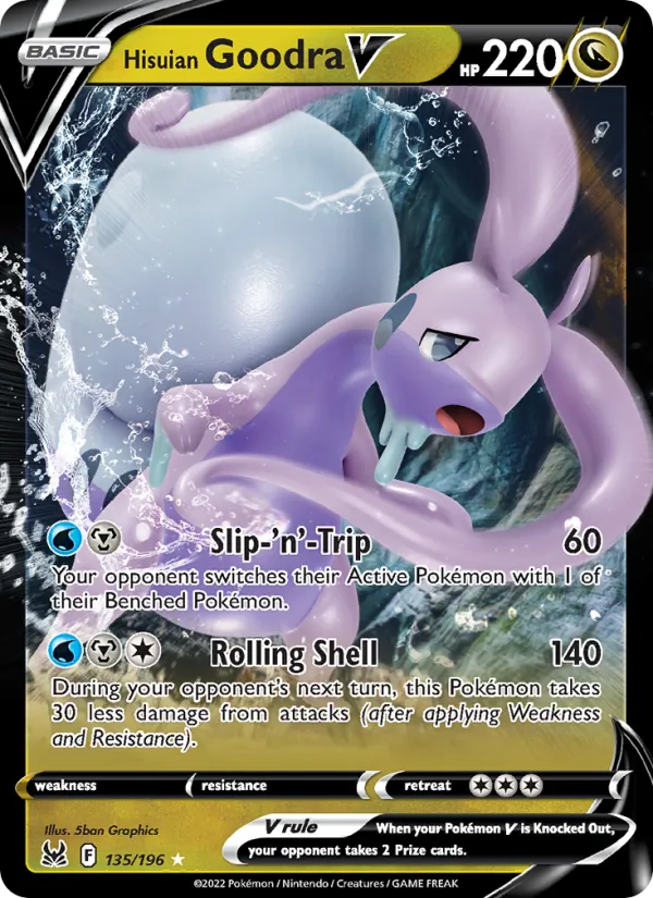 Hisuian Goodra V - Lost Origin Pokemon Card