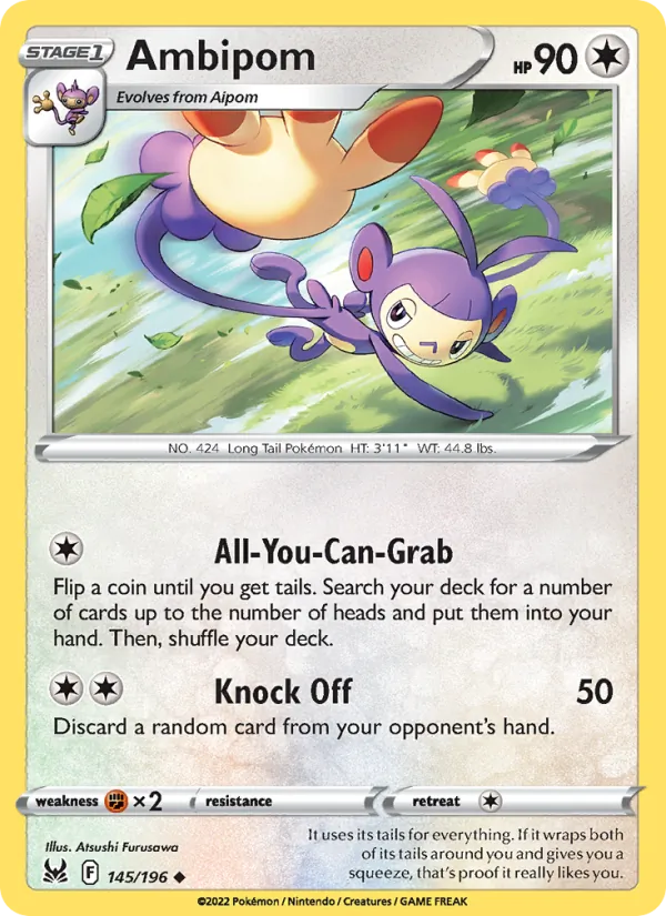 Ambipom - Lost Origin Pokemon Card