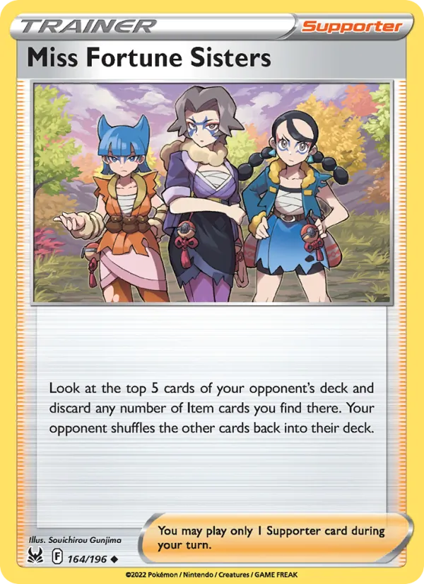 Miss Fortune Sisters - Lost Origin Pokemon Card