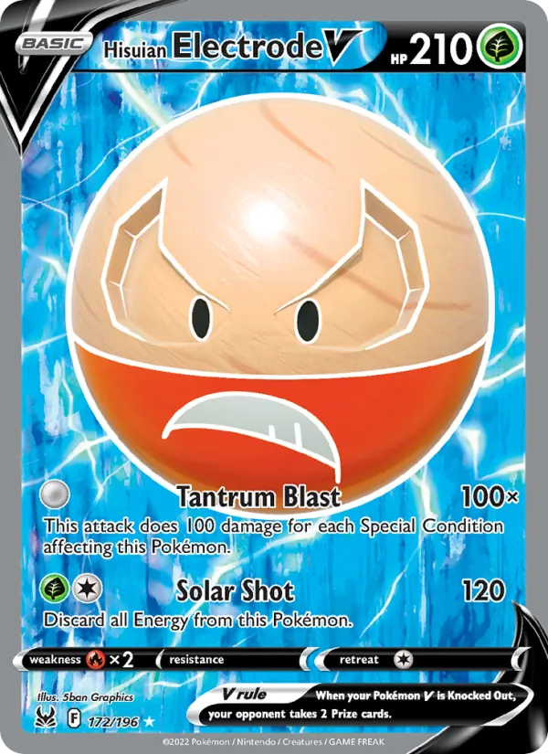 Hisuian Electrode V - Lost Origin Pokemon Card