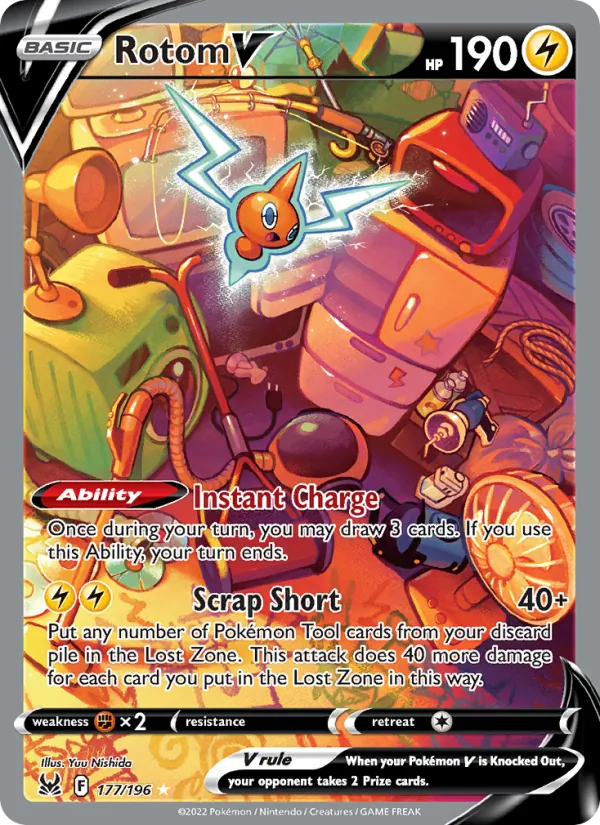 Rotom V - Lost Origin Pokemon Card