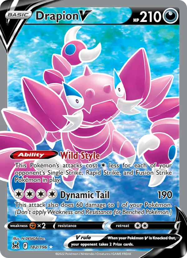 Drapion V - Lost Origin Pokemon Card