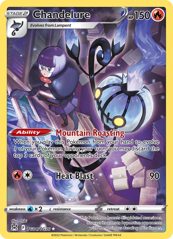 Chandelure - Lost Origin Pokemon Card
