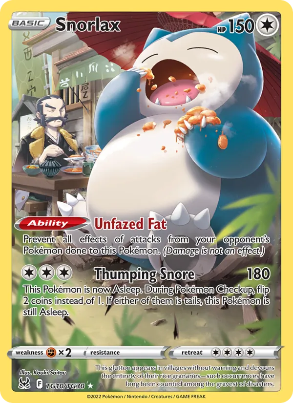 Snorlax - Lost Origin Pokemon Card