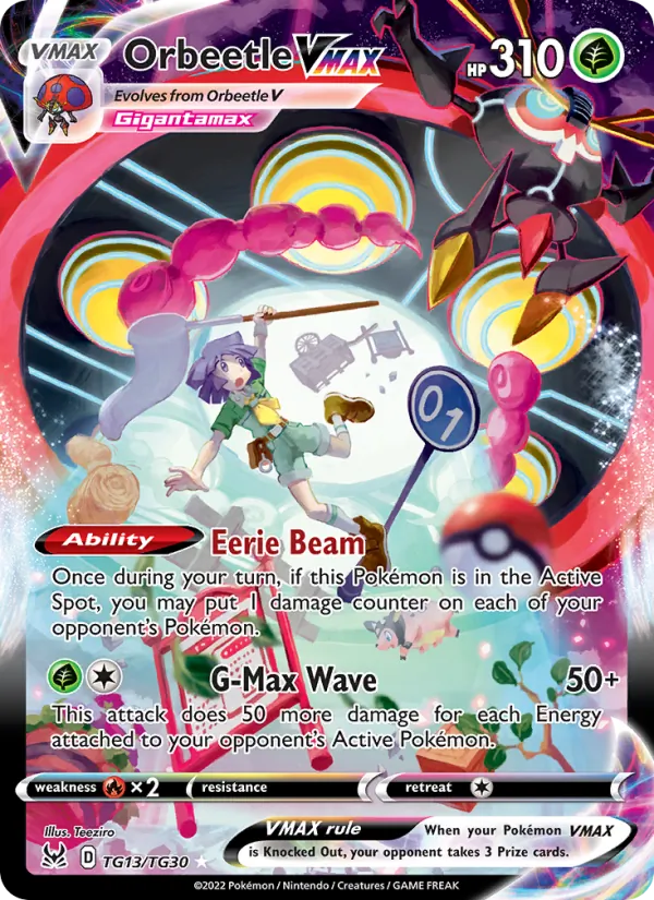 Orbeetle VMAX - Lost Origin Pokemon Card