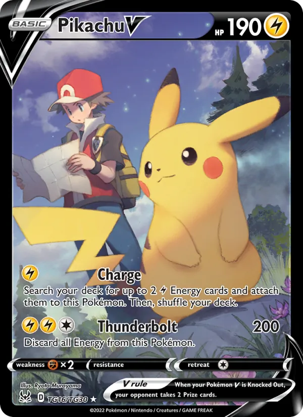 Pikachu V - Lost Origin Pokemon Card