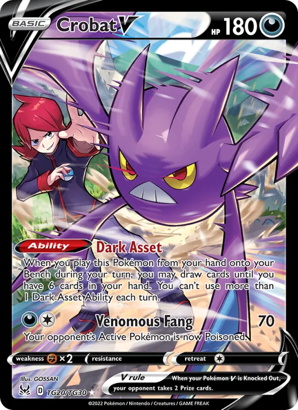 Crobat V - Lost Origin Pokemon Card