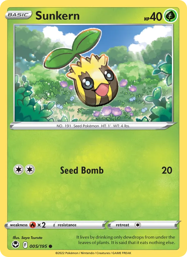 Sunkern - Silver Tempest Pokemon Card