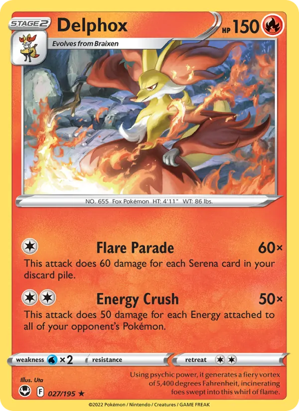 Delphox - Silver Tempest Pokemon Card