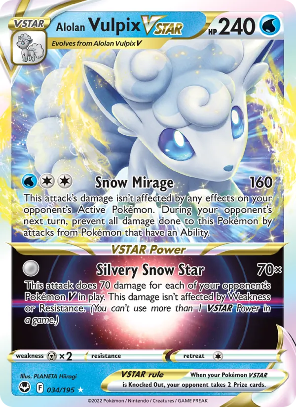 Alolan Vulpix VSTAR - Silver Tempest Pokemon Card