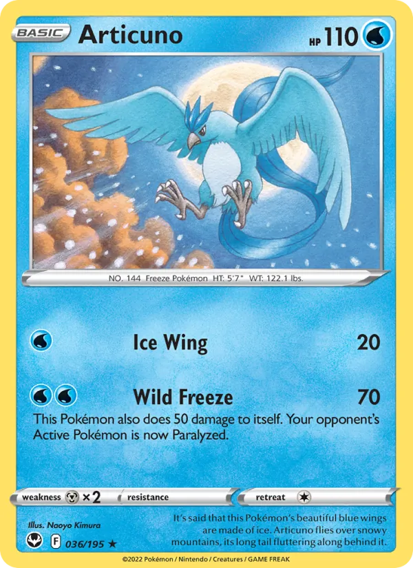 Articuno - Silver Tempest Pokemon Card
