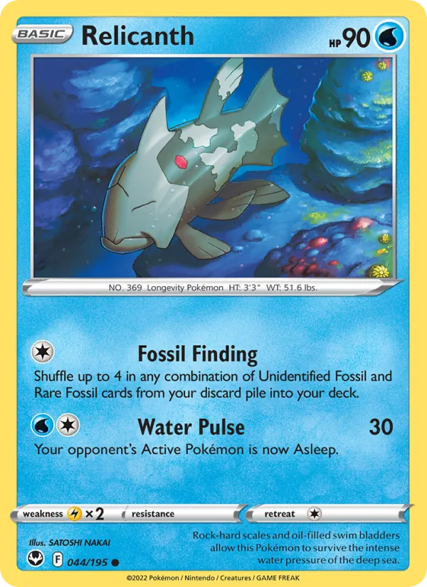 Relicanth - Silver Tempest Pokemon Card