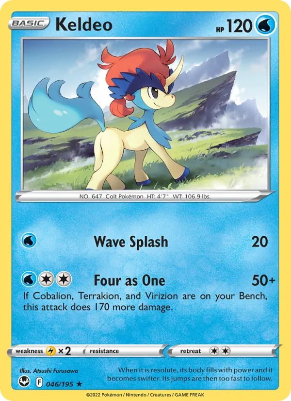 Keldeo - Silver Tempest Pokemon Card