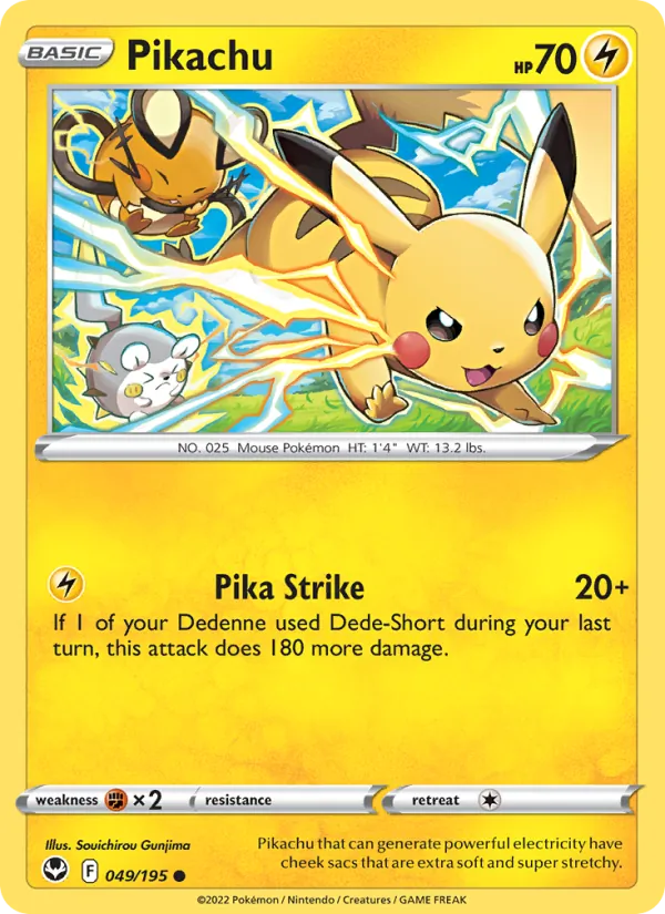 Pikachu - Silver Tempest Pokemon Card