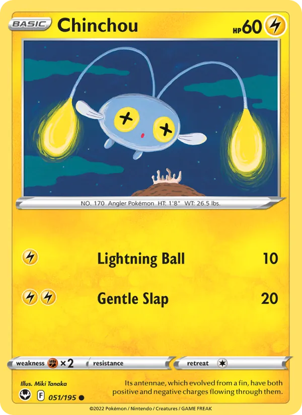 Chinchou - Silver Tempest Pokemon Card
