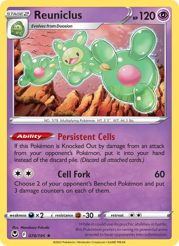 Reuniclus - Silver Tempest Pokemon Card