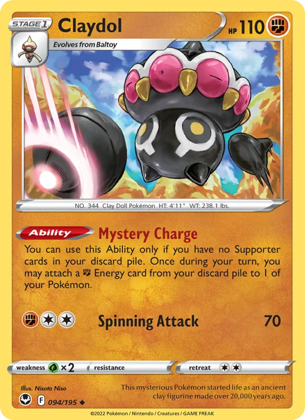 Claydol - Silver Tempest Pokemon Card