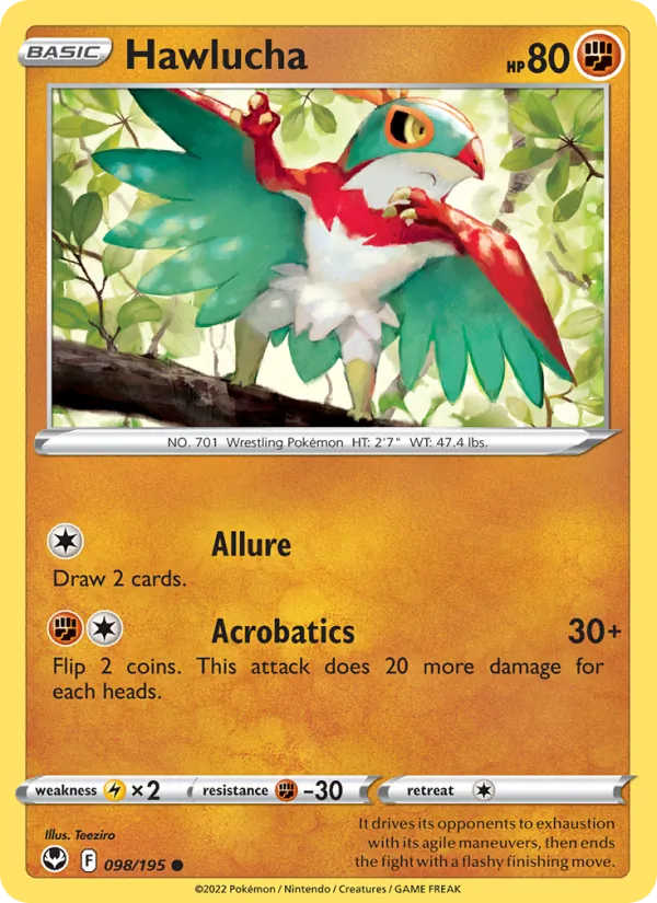 Hawlucha - Silver Tempest Pokemon Card