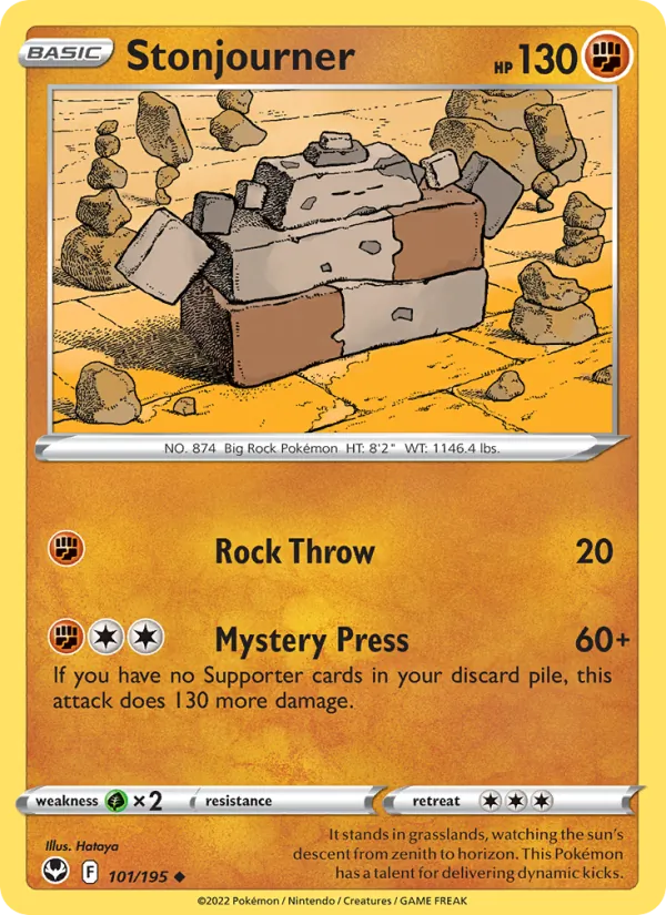 Stonjourner - Silver Tempest Pokemon Card