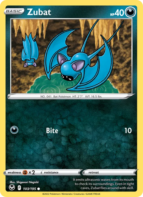 Zubat - Silver Tempest Pokemon Card