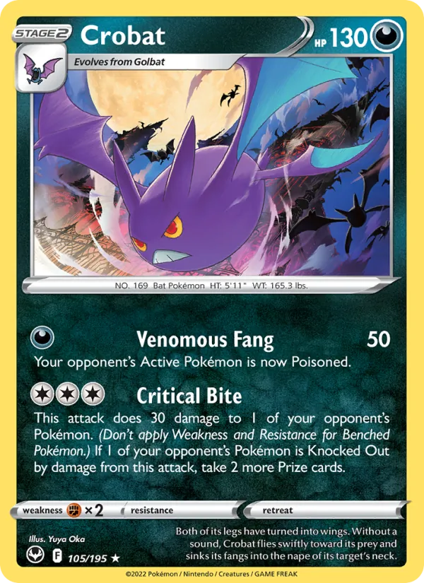 Crobat - Silver Tempest Pokemon Card
