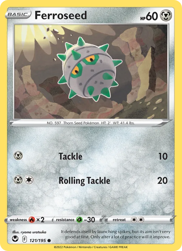 Ferroseed - Silver Tempest Pokemon Card