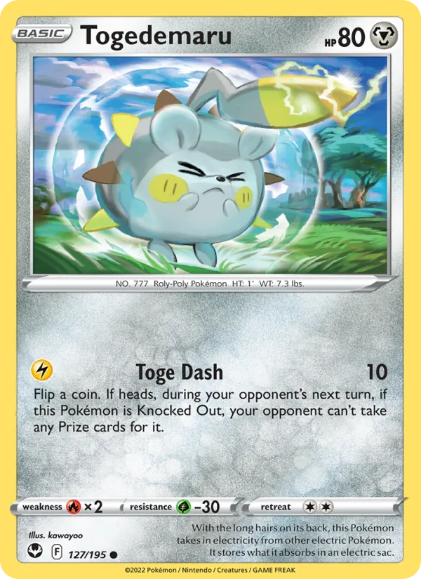 Togedemaru - Silver Tempest Pokemon Card
