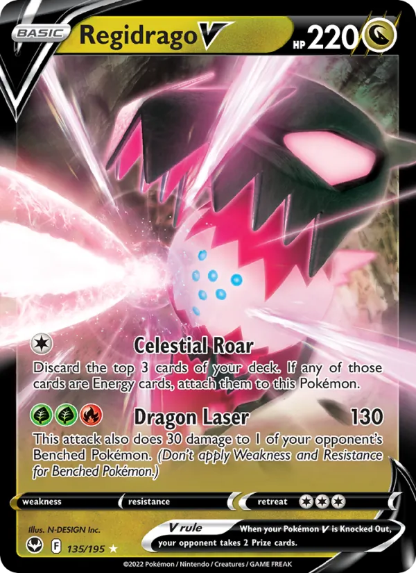 Regidrago V - Silver Tempest Pokemon Card