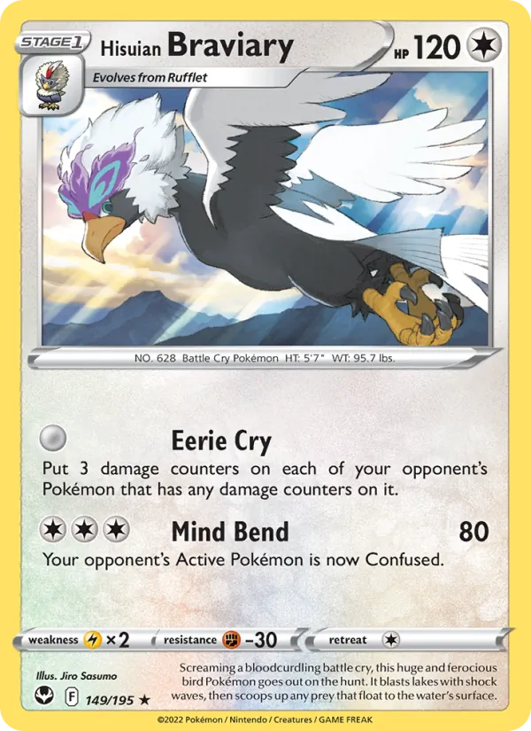 Hisuian Braviary - Silver Tempest Pokemon Card