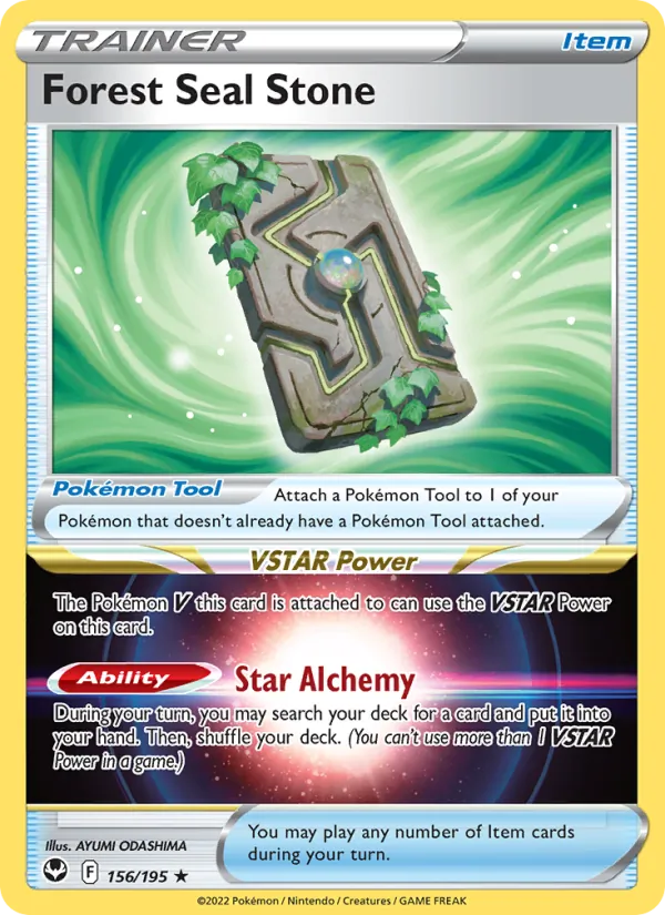 Forest Seal Stone - Silver Tempest Pokemon Card