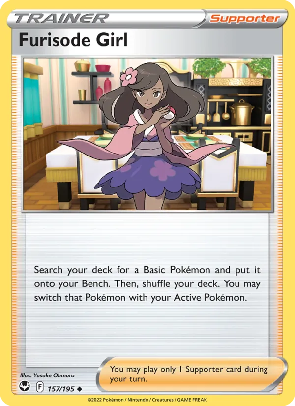 Furisode Girl - Silver Tempest Pokemon Card