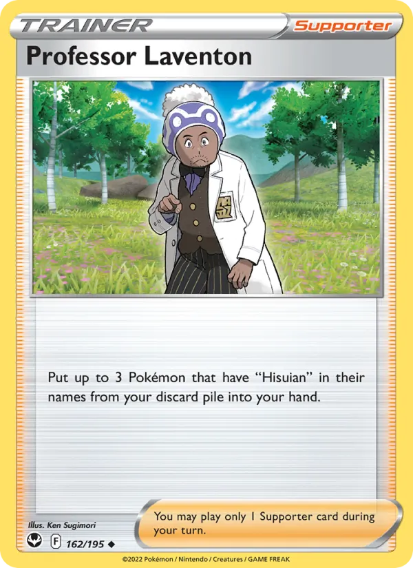 Professor Laventon - Silver Tempest Pokemon Card