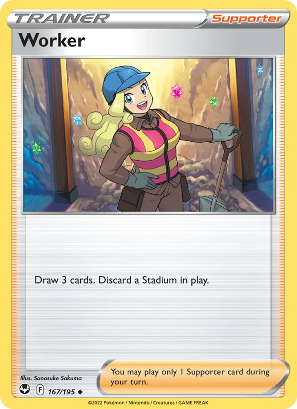 Worker - Silver Tempest Pokemon Card