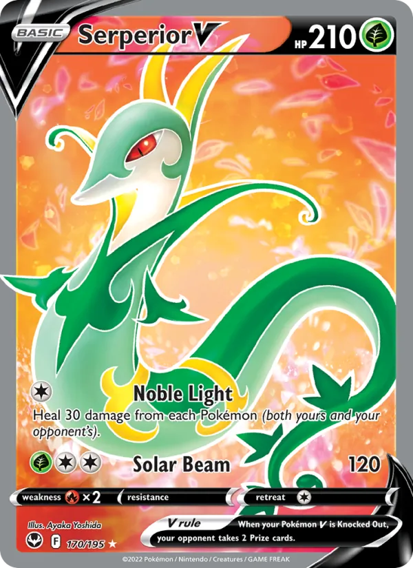 Serperior V - Silver Tempest Pokemon Card