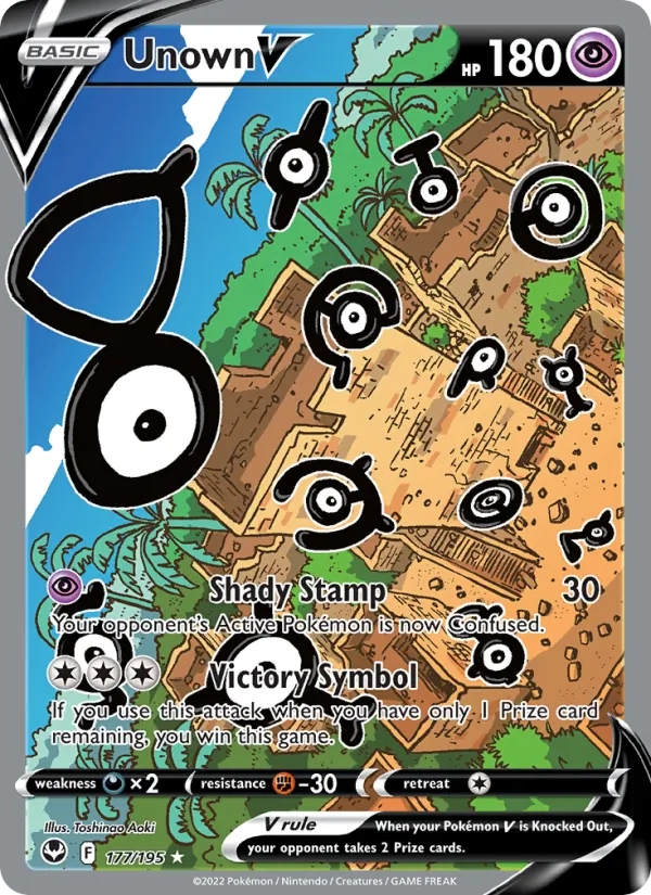 Unown V - Silver Tempest Pokemon Card