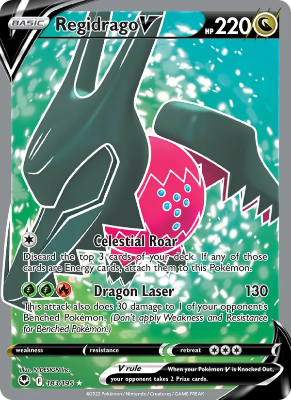Regidrago V - Silver Tempest Pokemon Card