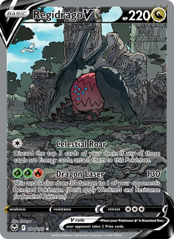 Regidrago V - Silver Tempest Pokemon Card
