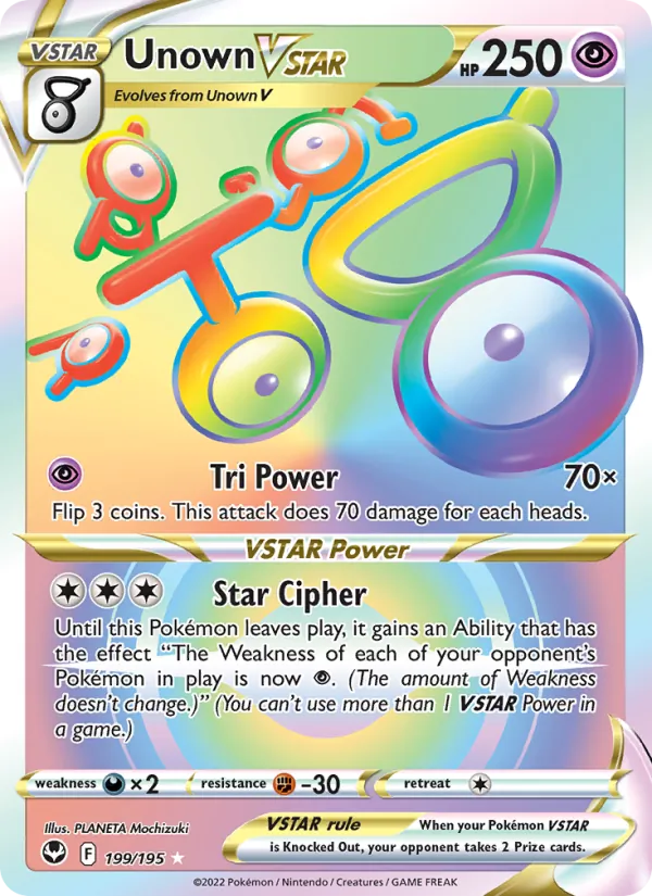 Unown VSTAR - Silver Tempest Pokemon Card