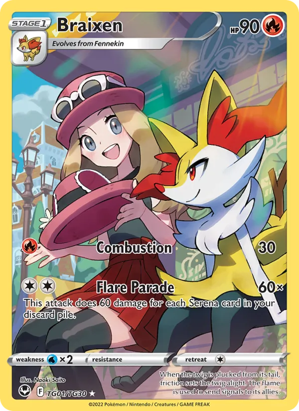 Braixen - Silver Tempest Pokemon Card