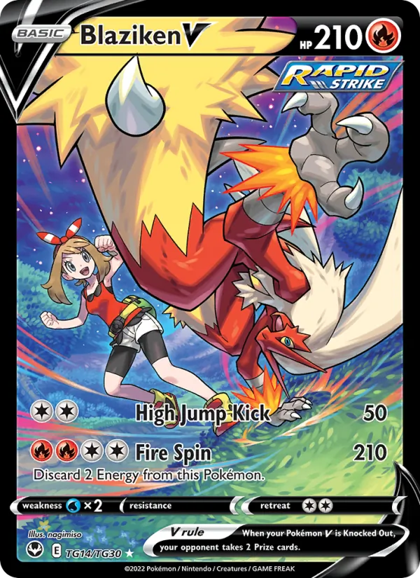 Blaziken V - Silver Tempest Pokemon Card