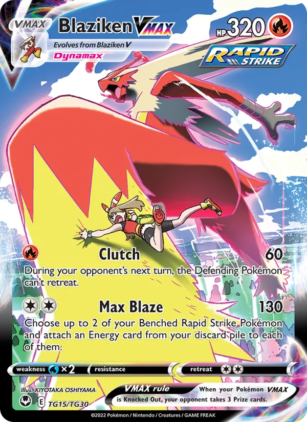 Blaziken VMAX - Silver Tempest Pokemon Card