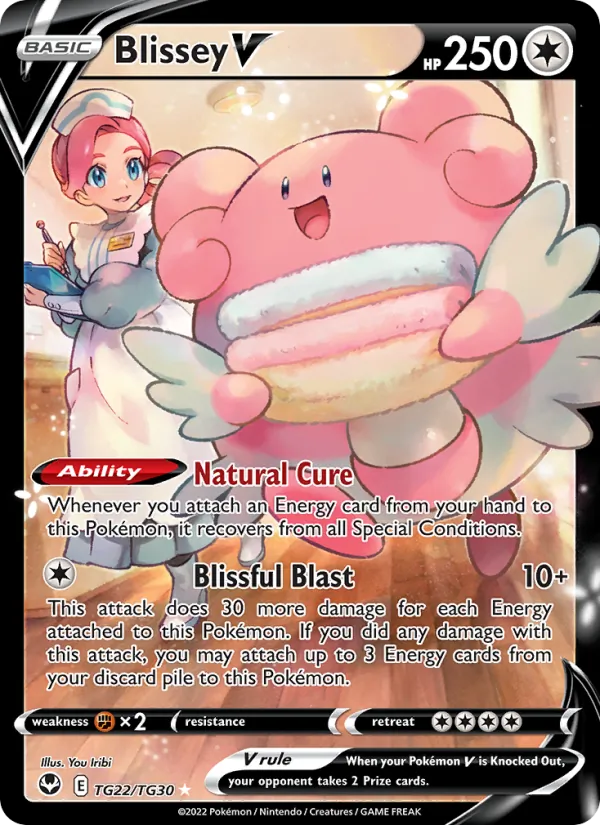 Blissey V - Silver Tempest Pokemon Card