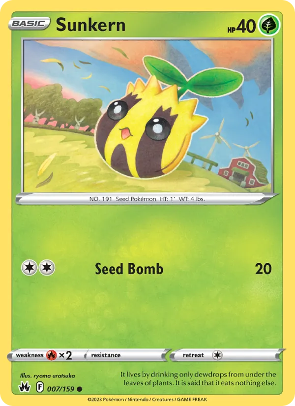 Sunkern - Crown Zenith Pokemon Card