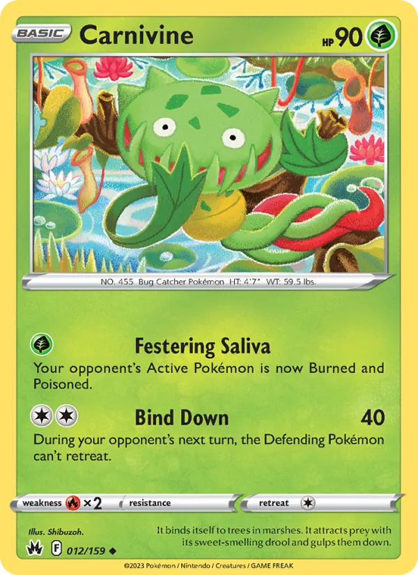 Carnivine - Crown Zenith Pokemon Card