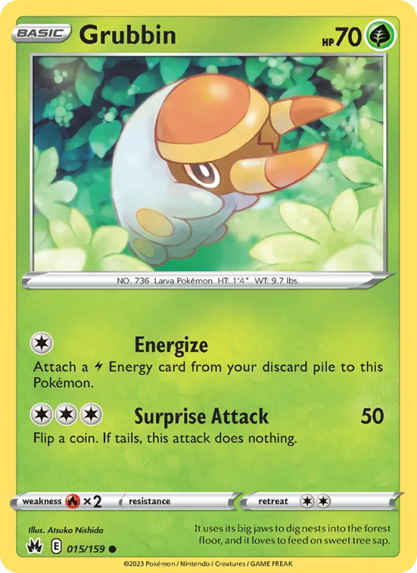 Grubbin - Crown Zenith Pokemon Card