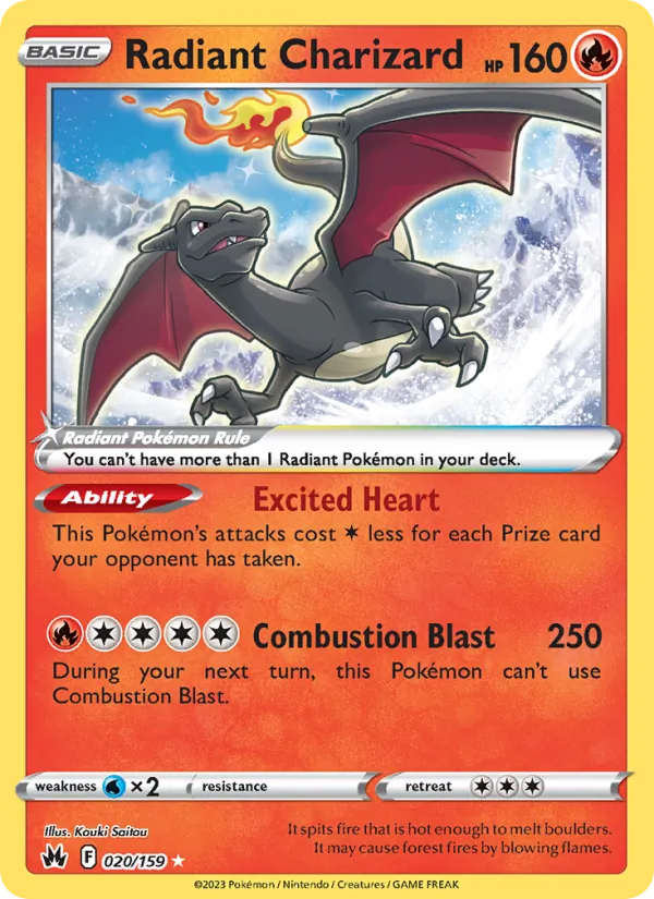 Radiant Charizard - Crown Zenith Pokemon Card
