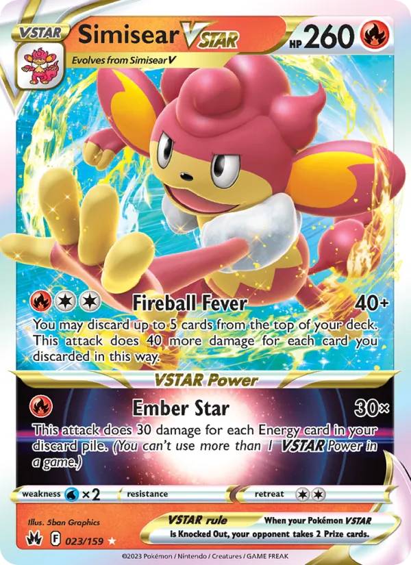 Simisear VSTAR - Crown Zenith Pokemon Card